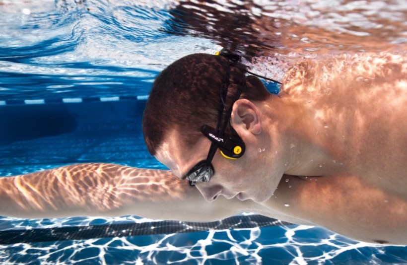 Waterproof headphones for swimming