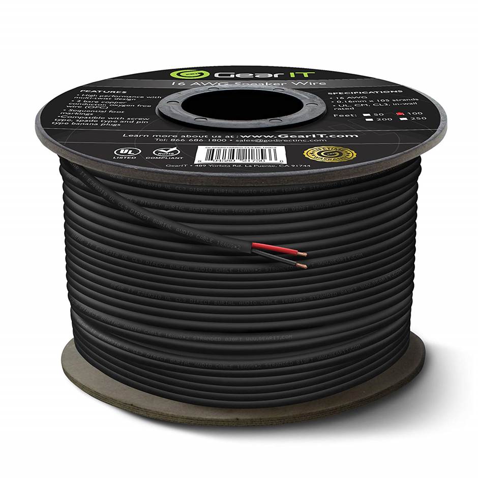 14/2 In Wall Outdoor Speaker Wire Audio Cable Direct Burial OFC 105 ST 500' 4453 