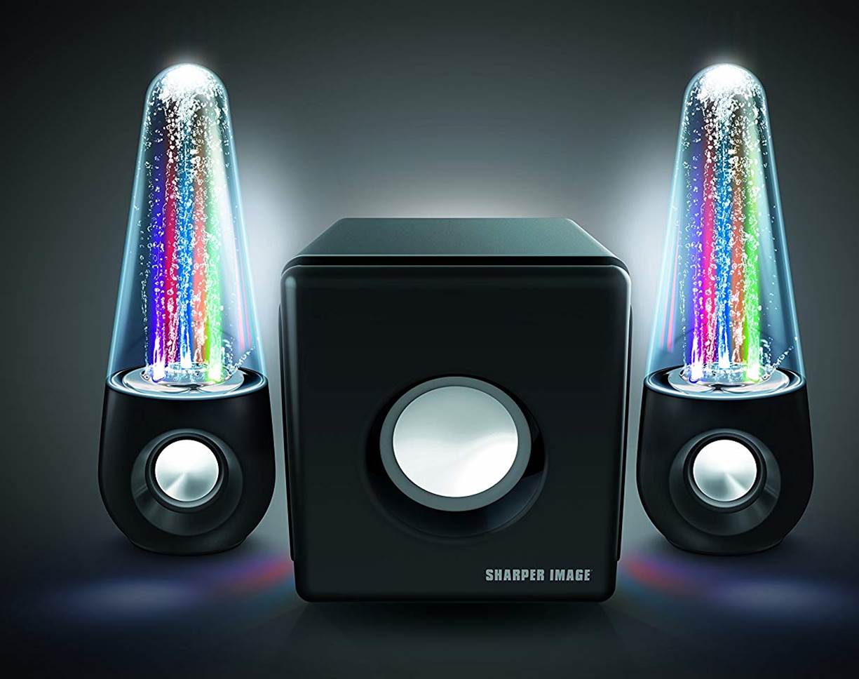 Sharper Image Bluetooth Dancing Water Speakers with Subwoofer
