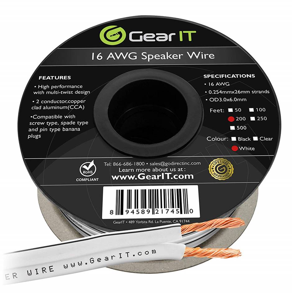 Gear IT 16 AWG Speaker Wire