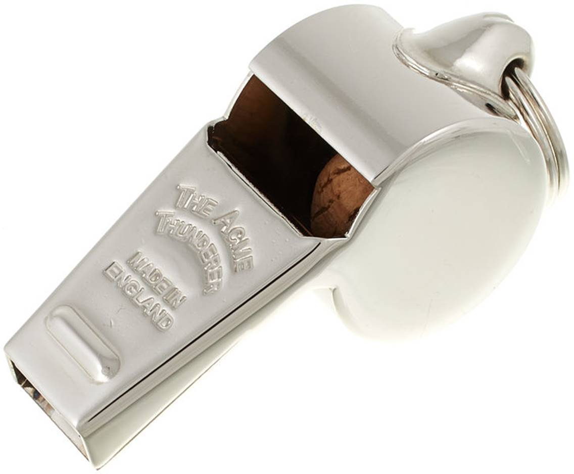 ACME Thunderer Whistle 60.5 - Small Loud Metallic Silver Sports Whistle