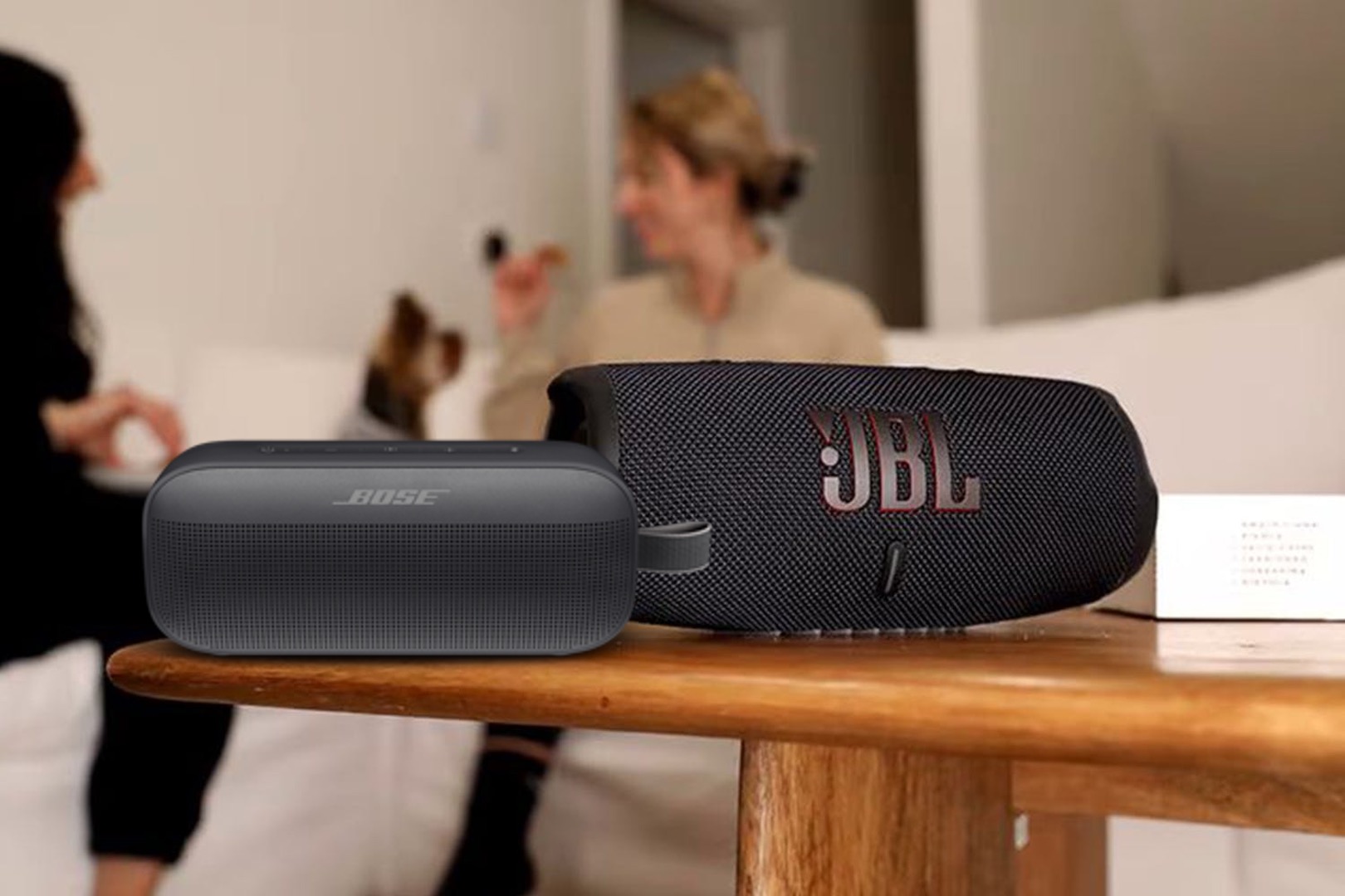 Bose SoundLink Flex and JBL Charge 5 side by side comparison