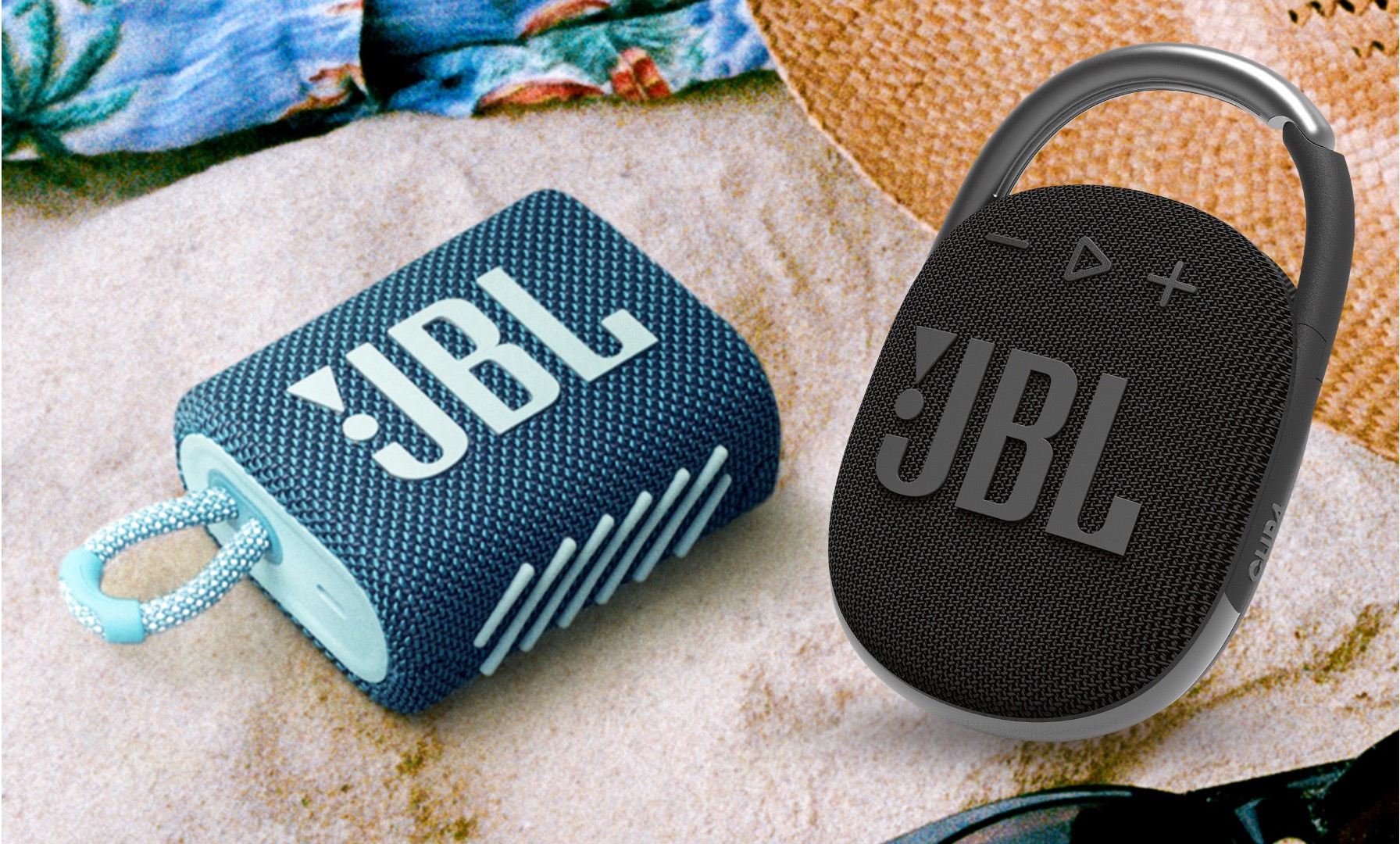 JBL Clip 4 and JBL Go 3 Portable Bluetooth Speakers